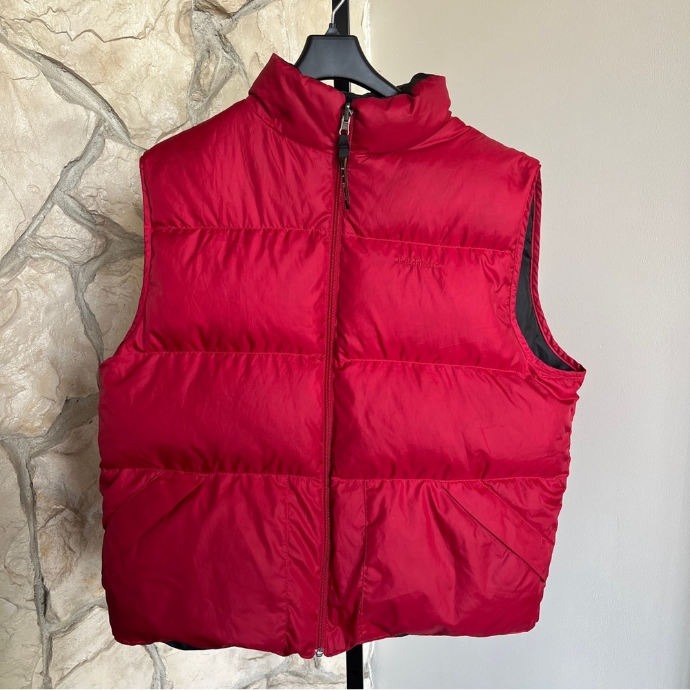 Vintage LL Bean Puffer Vest - Quilted Goose Down Reversible Zip Up Vest